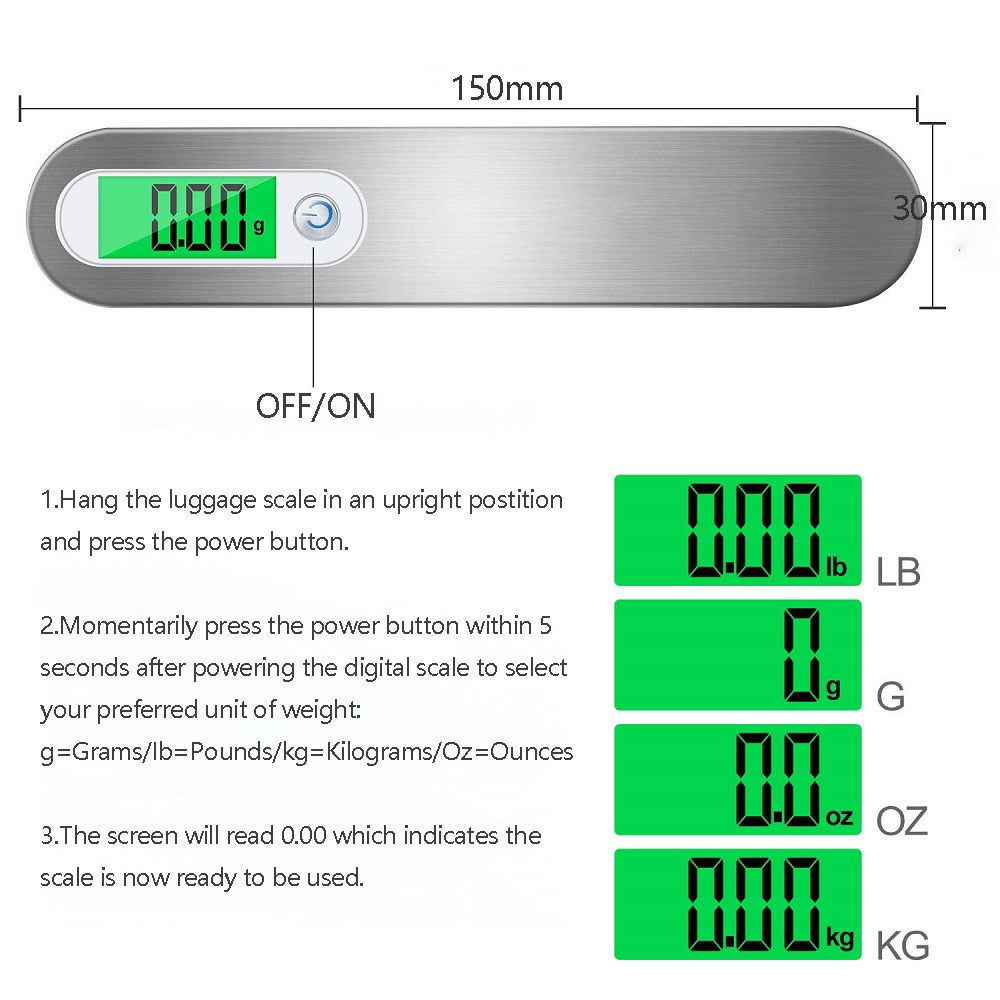 LCD Digital Luggage Scale